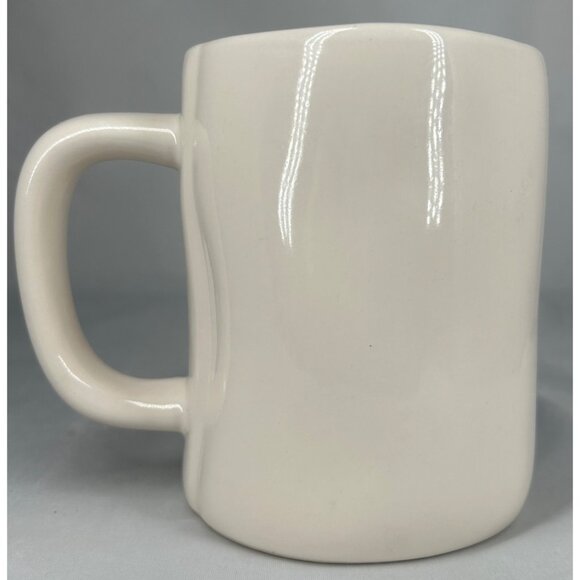 Rae Dunn LL "My Cup Of Tea" Ceramic Mug With Yellow Interior Artisan Magenta - Picture 2 of 5